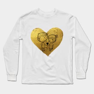 Golden Heart Long Sleeve T-Shirt